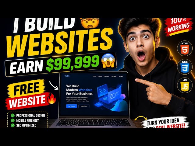 I BUILD WEBSITES 🤯 | EARN $99,999 😱 | FREE WEBSITE 🥵