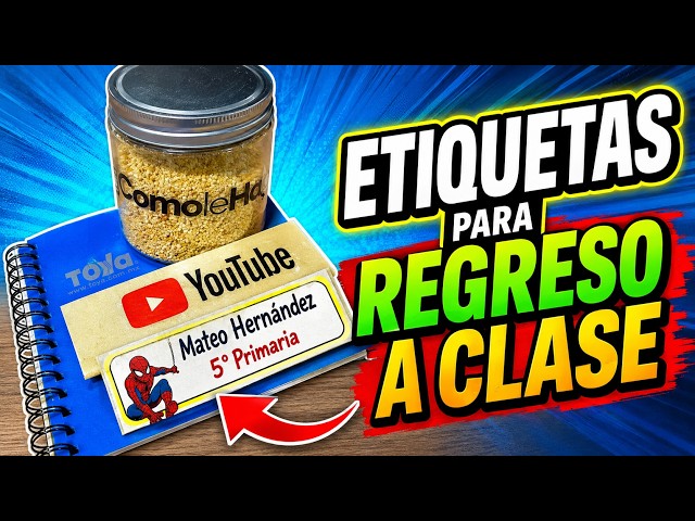 ¡Haz Estas ETIQUETAS ESCOLARES Caseras! Son SUPER FACILES!
