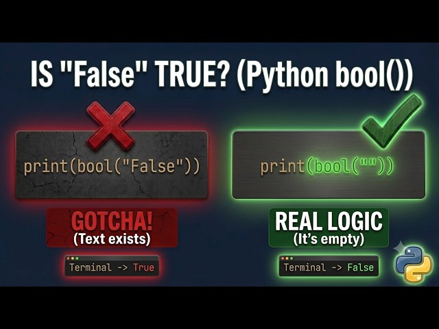 Is "False" TRUE in Python? | bool() Tutorial