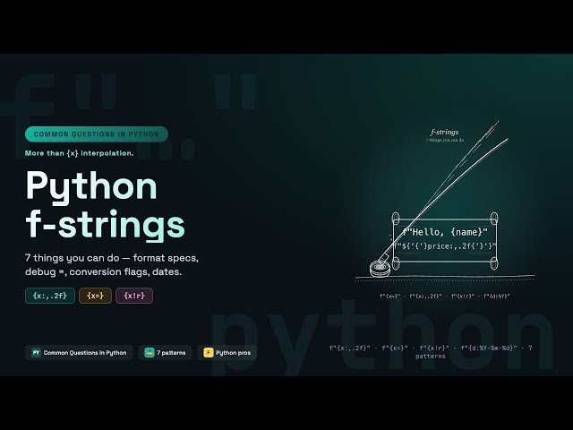 Python f-strings — 7 Things You Can Do