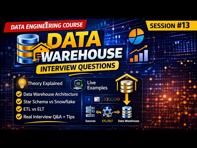 Data Warehouse Interview Questions Every DE Must Know | New Chapter Begins| DE Roadmap #14