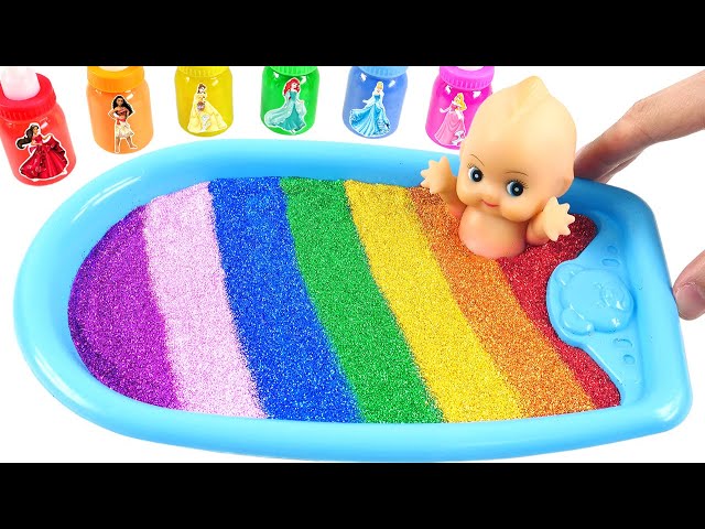 Satisfying Slime Video l How to Make Funny Bathtubs WITH Mixing Slime IN Glitter Valley Cutting ASMR