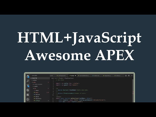 JavaScript + HTML = Awesome APEX