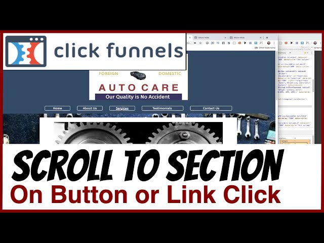 How To Scroll to Section or Row on a Button or Link Click in ClickFunnels - CFDS-40