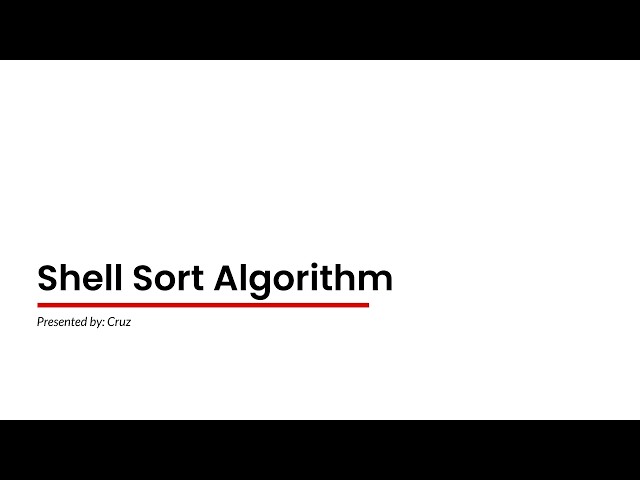Shell Sort Algorithm