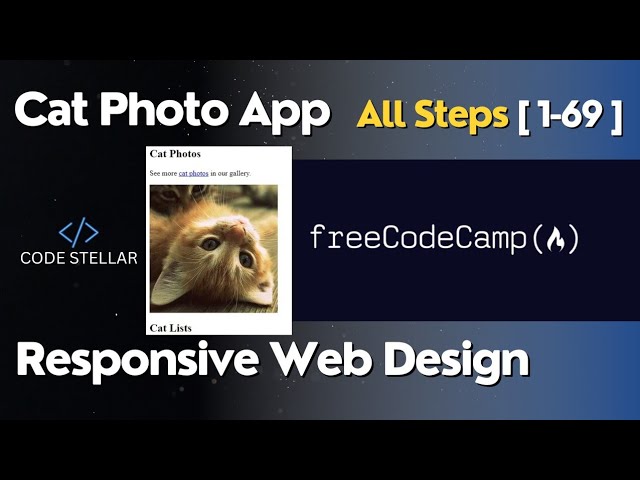 Learn HTML By Building a Cat Photo App || Responsive Web Design || freeCodeCamp Reference Video