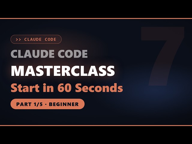 Claude Code Masterclass Part 1: Getting Started (Beginner)