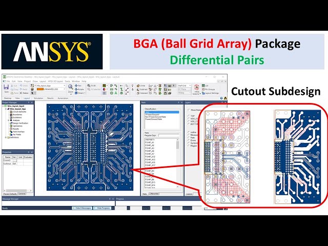 Ansys HFSS 3D Layout: BGA Package Differential Pairs