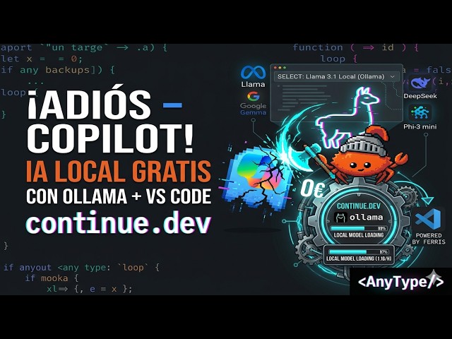 Adiós Copilot: Integra Ollama GRATIS en VS Code con Continue.dev