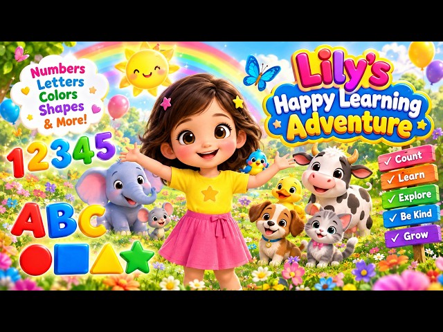 🌈 ABC, Numbers, Colors & Shapes  Fun Learning So