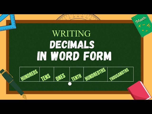 How To Write Decimals In Word Form