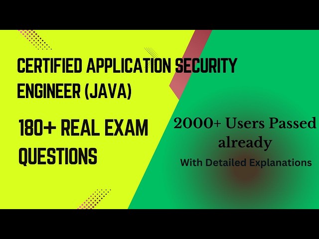Is Certified Application Security Engineer (Java) Hard? 10 Real Exam Scenarios (2026)