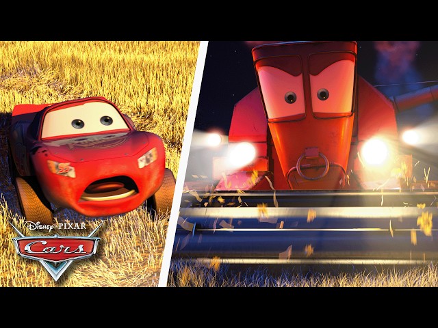 Mater Teaches Lightning McQueen About Tractor Tipping! 🤫🌙 | 4K | Pixar Cars | @disneyjr