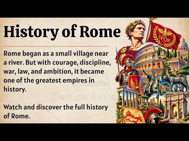 The Full History Of Rome | From A Small Village To A World Empire | Learn English Through Story ✅️ 