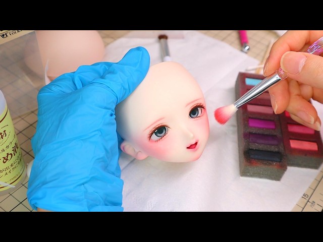 Makeup for original dolls: Custom head "Jirai-kei" makeup tutorial