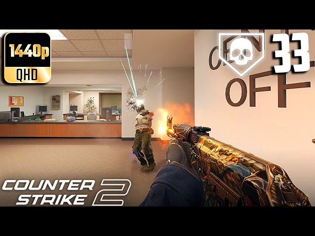CS2- 33 Kills On Office Competitive Full Gameplay #27! (No Commentary)