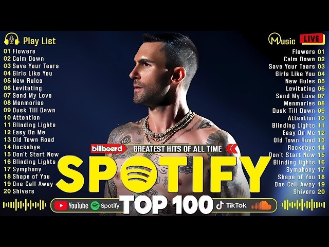 Rihanna, Ed Sheeran, Bruno Mars, Dua Lipa, Adele, Maroon 5, The Weeknd 🍀 Billboard Top 50 This Week