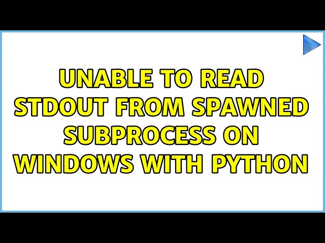 Unable to read stdout from spawned subprocess on Windows with Python