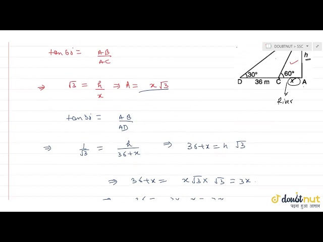"Problems based on finding the breadth of the river;  exp-1 A man standing on the bank of the rive