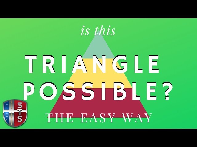 Given the following sides is it a triangle?