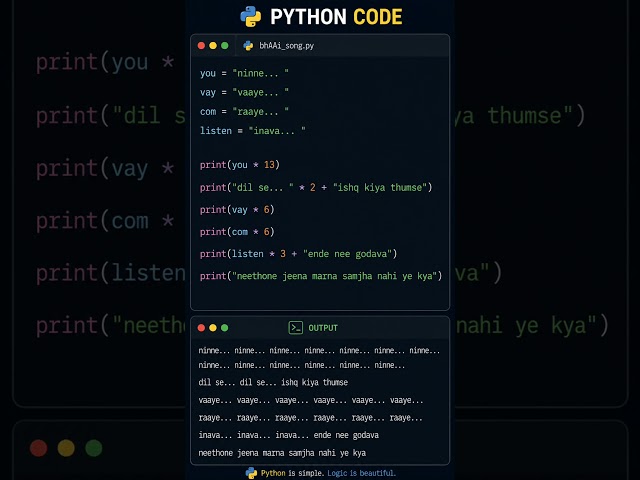 Python Variables Made Easy 🐍 | String Repetition & Concatenation | Beginner Python #shorts
