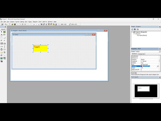 How To Change The Background Color and Text Color of Textbox in VB 6.0
