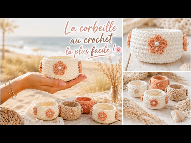 The Easiest Crochet Basket 🧺 Quick Tutorial for Beginners