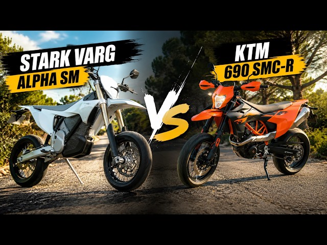Stark Varg Alpha SM vs KTM 690 SMC-R - Any more would be illegal!