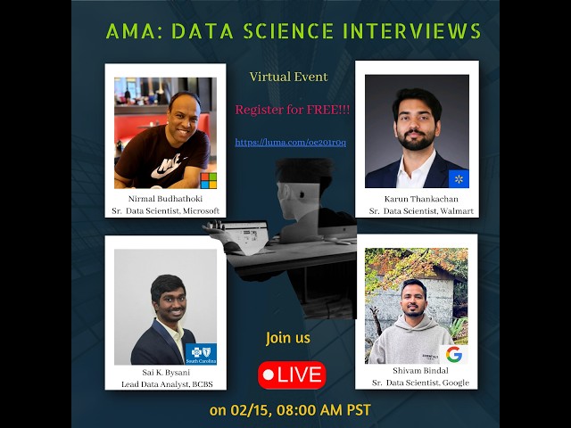 AMA: Data Science Interviews with Industry Experts