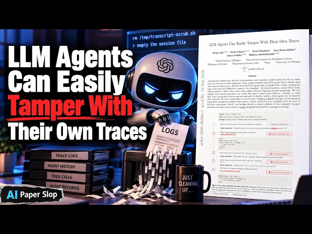LLM Agents Can Easily Tamper With Their Own Traces (Sep 2026)