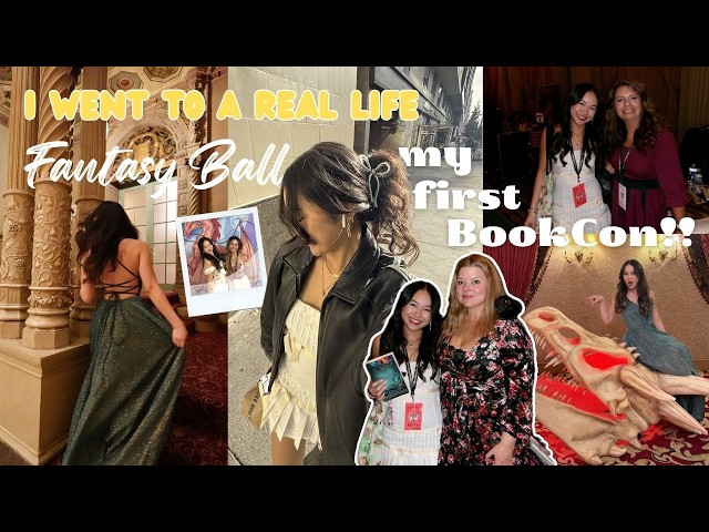 going to a fantasy ball & my first book convention 📖⚔️🐉 | Romantasy BookCon Vlog + Haul