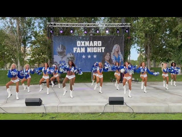 Dallas Cowboys Cheerleaders (DCC) perform to Come on Cowboy by RaeLynn.  Fan Night July, 2026.