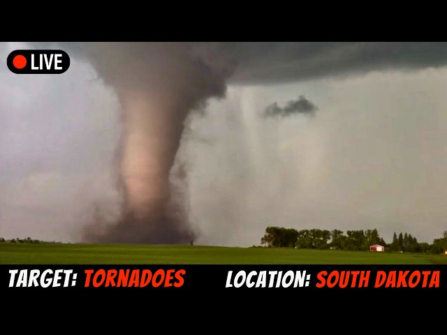🔴 South Dakota Sneaky Tornado Threat - LIVE STORM CHASER