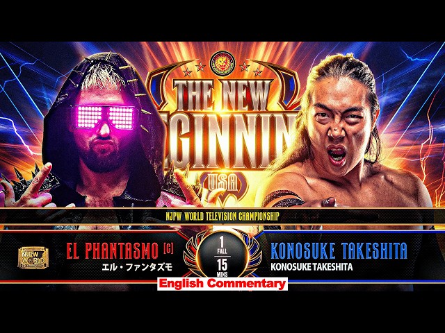 FULL MATCH! El Phantasmo vs KONOSUKE TAKESHITA｜NJPW WORLD TV Championship｜#njnbgusa 1/27/26