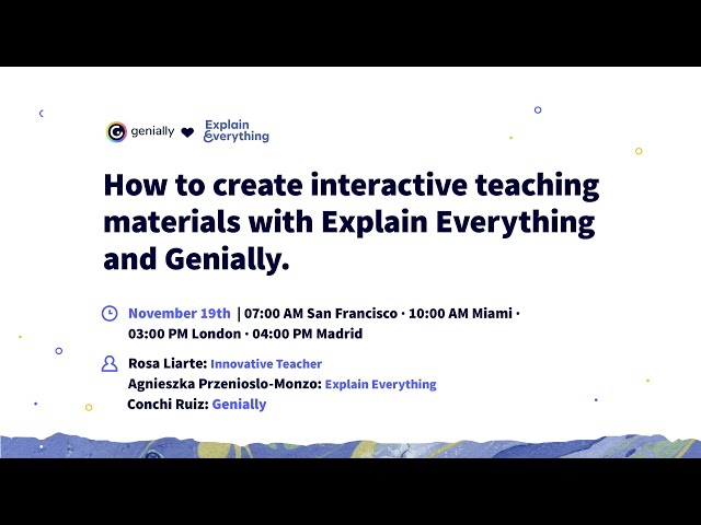 How to create interactive learning materials with Explain Everything and Genially