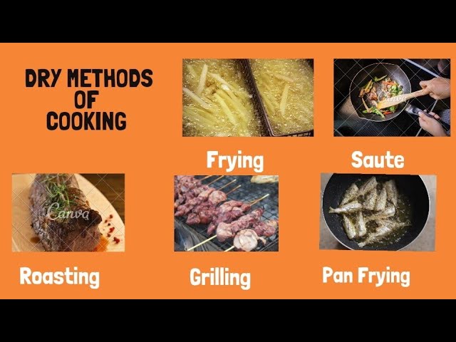 Methods of cooking Part 1 || Dry Methods Of Cooking || Types of Cooking Methods | cooking technique