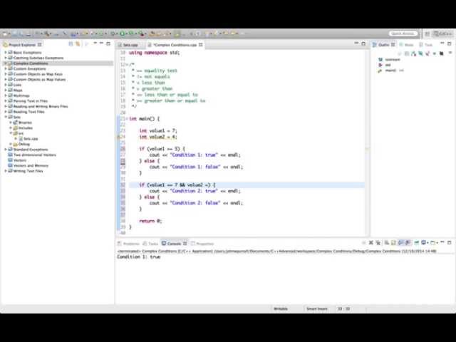 C++ Tutorial for Beginners 15 - Complex Conditions
