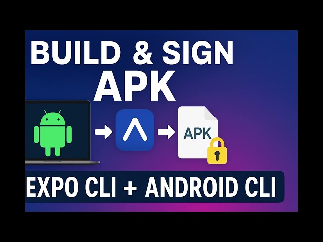 Build & sign your Expo React Native app for Play Store — no EAS, no Android Studio UI.Just CLI