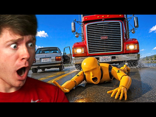 Reacción a camiones en BeamNG