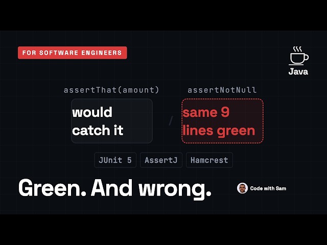 🔥 JUnit vs AssertJ vs Hamcrest in 13 Minutes: What the Failure Tells You