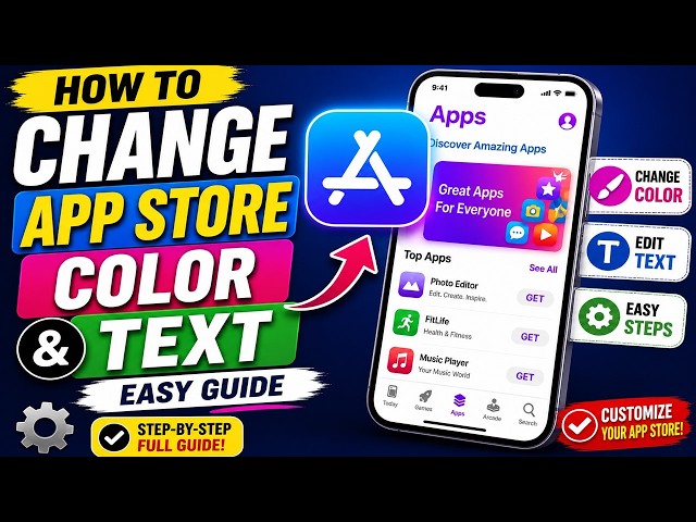 How to Change App Store Color and Text || Easy Guide