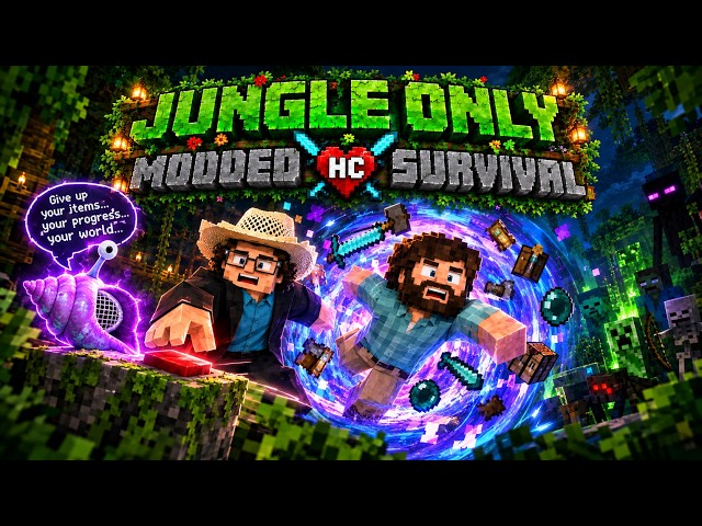 Minecraft Brother Duo - Jungle Only HC Survival "Near Death Experience"