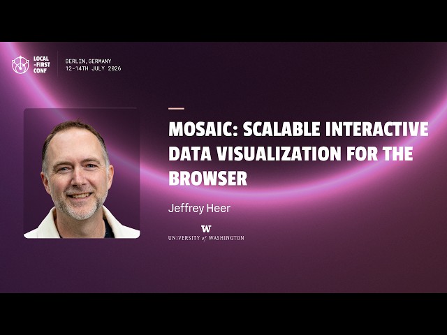Jeffrey Heer — Mosaic: Scalable interactive data visualization for the browser