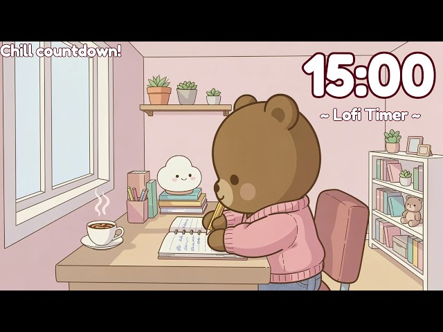 Cute 15 Minute Timer | Lofi Music for Studying  🎵