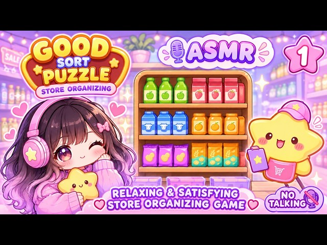 🌸 🛒 Goods Sorting ASMR 💖 Triple Match & Organizing Gameplay (No Talking) | Relaxing Sounds