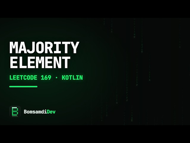 Majority Element — LeetCode 169 in Kotlin (ASMR Coding)
