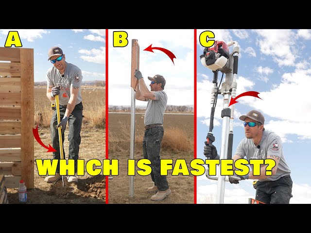 The Fastest Method For Setting Fence Posts? Digging VS Driving