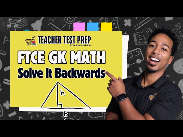 FTCE General Knowledge Math: Triangle Area and Percent Tips Practice