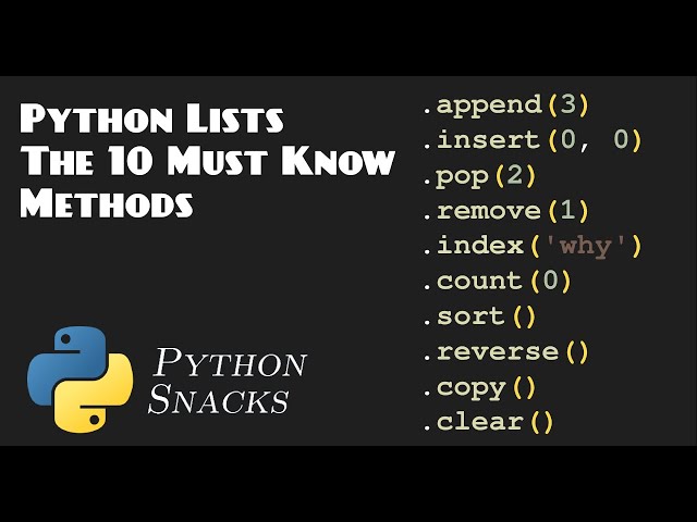 List methods in python
