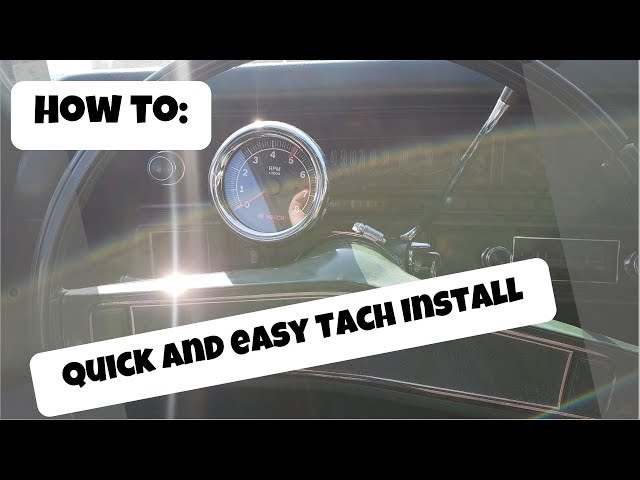 Tachometer Installation - Quick and easy on any Car